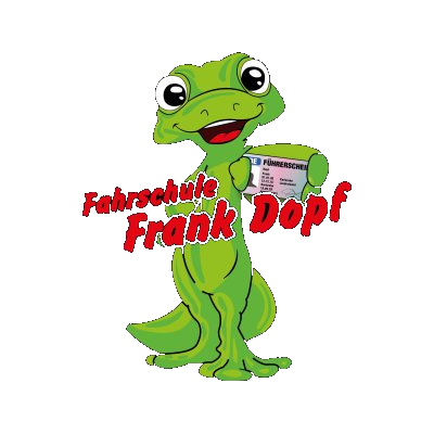 Maskottchen Fahrschule Frank Dopf
